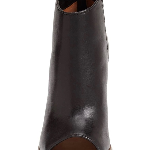 COACH LABELLE OPEN TOE PEEPTOE LEATHER BOOTIES - Picture 6 of 8